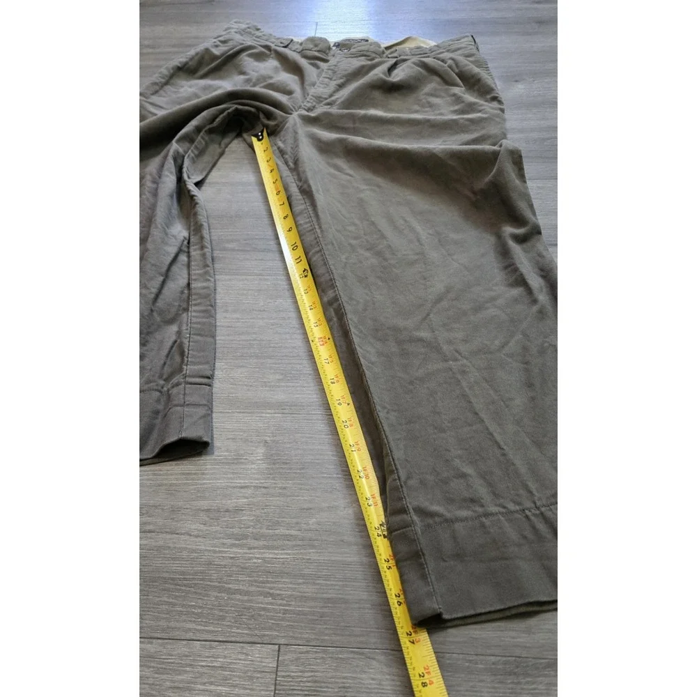 Vintage Banana Republic Pants Men 38x27 Smithfield Chino Pleated Green Trousers